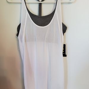 NWT sheer workout tank with attached sports bra!